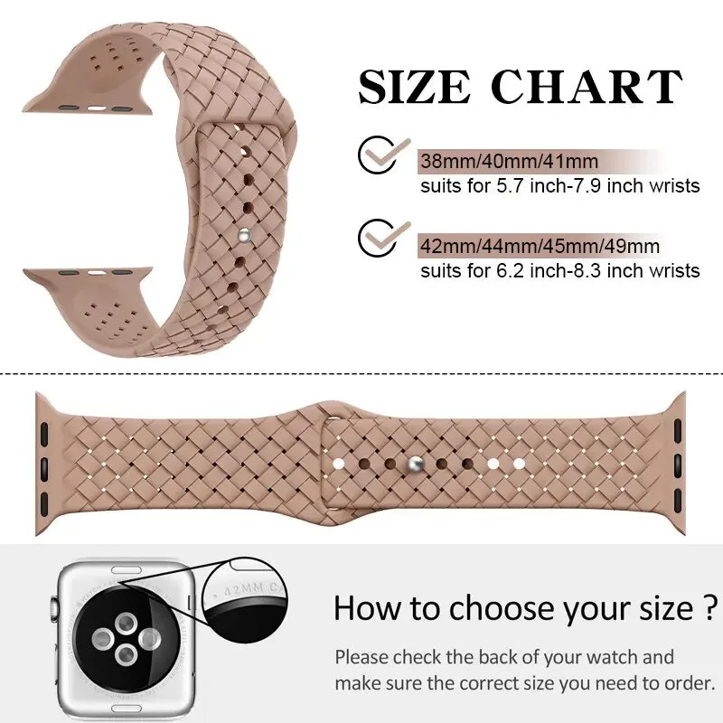 Woven Silicone Apple Watch Band
