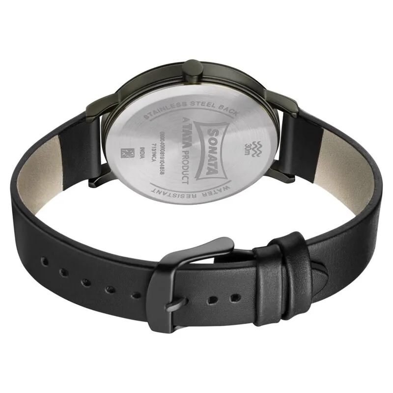 WW2451 Sonata Sleek Date Leather Belt Watch 7131NL03