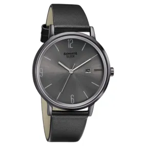 WW2451 Sonata Sleek Date Leather Belt Watch 7131NL03