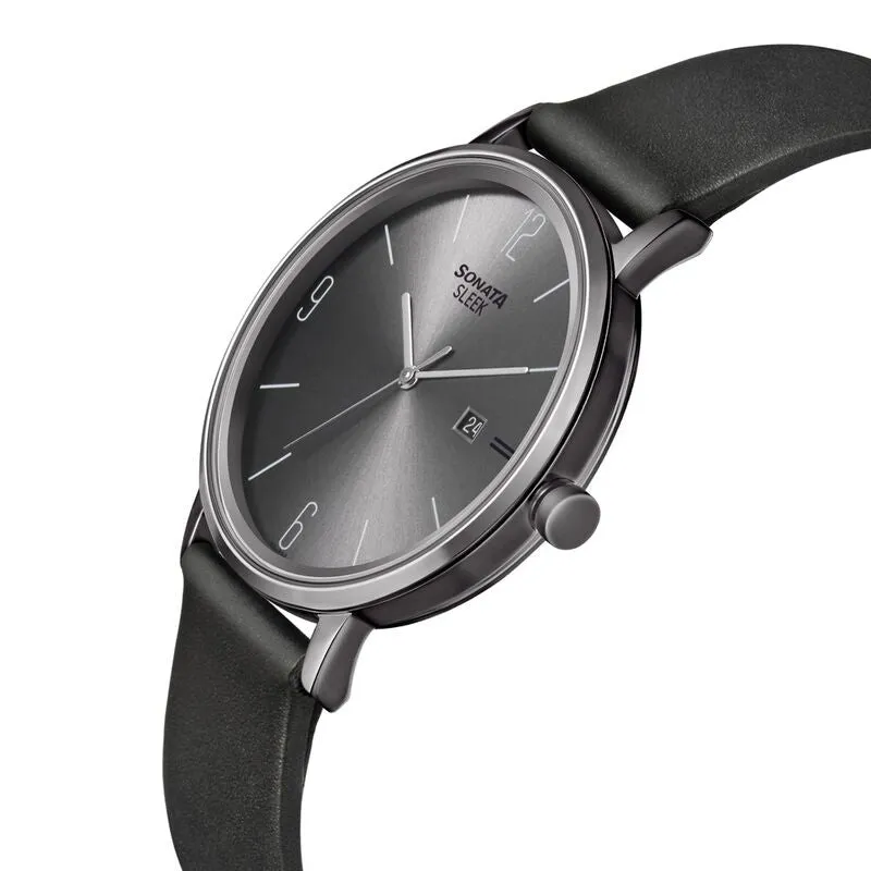 WW2451 Sonata Sleek Date Leather Belt Watch 7131NL03