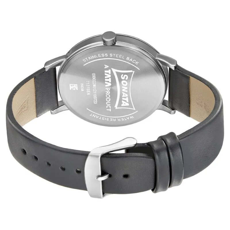 WW2456 Sonata Sleek Date Leather Belt Watch 7131SL05