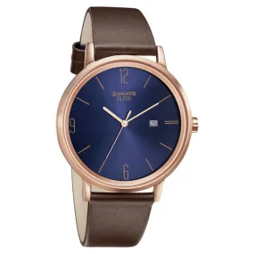 WW2458 Sonata Sleek Date Leather Belt Watch 7131WL03