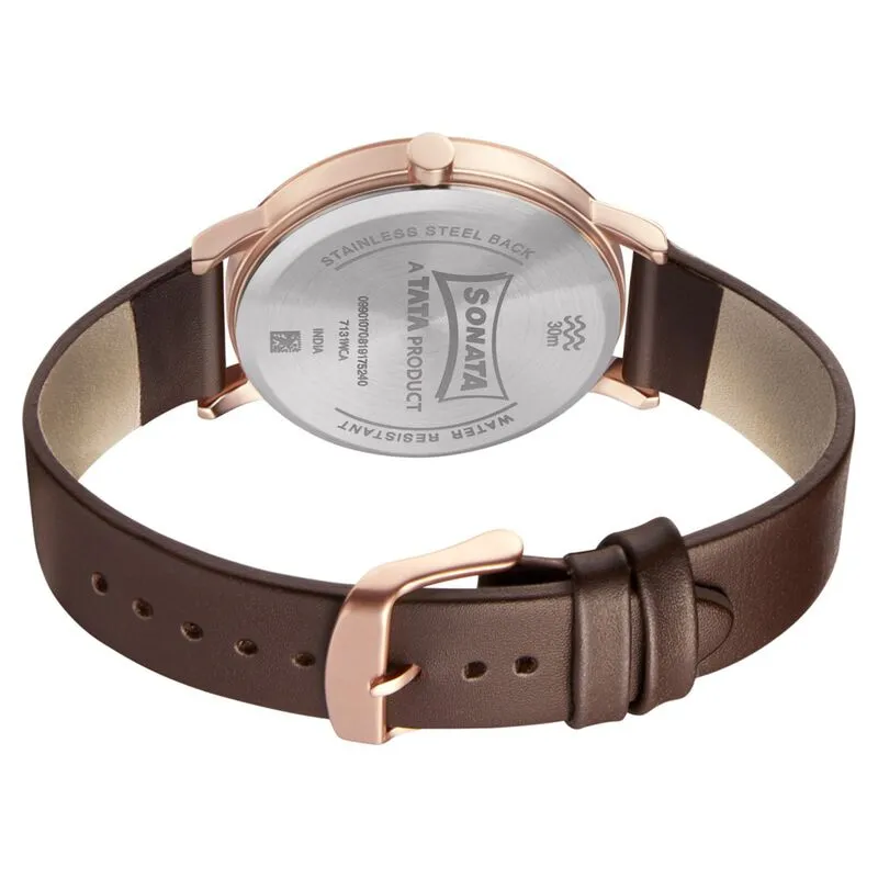 WW2458 Sonata Sleek Date Leather Belt Watch 7131WL03