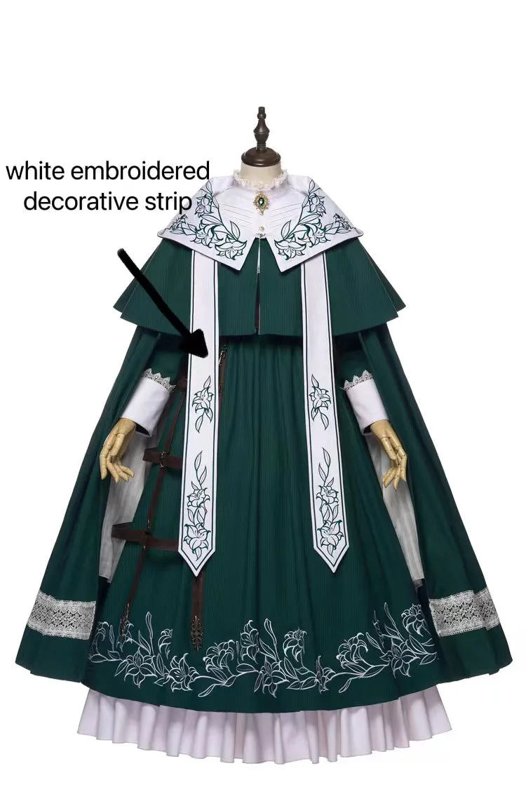 Youpairui~Lobnya~Gothic Nun Lolita Green OP Dress Set