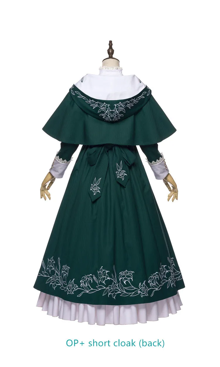 Youpairui~Lobnya~Gothic Nun Lolita Green OP Dress Set