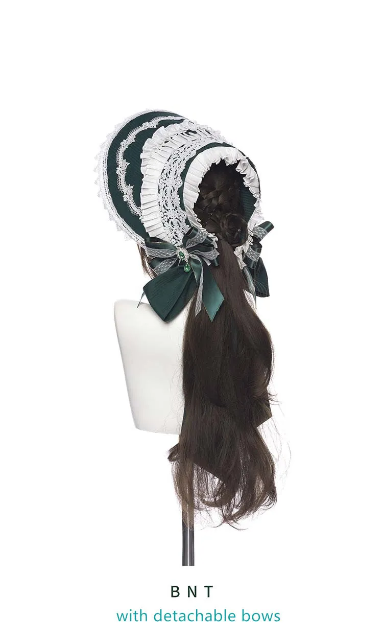 Youpairui~Lobnya~Gothic Nun Lolita Green OP Dress Set