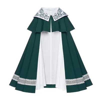 Youpairui~Lobnya~Gothic Nun Lolita Green OP Dress Set